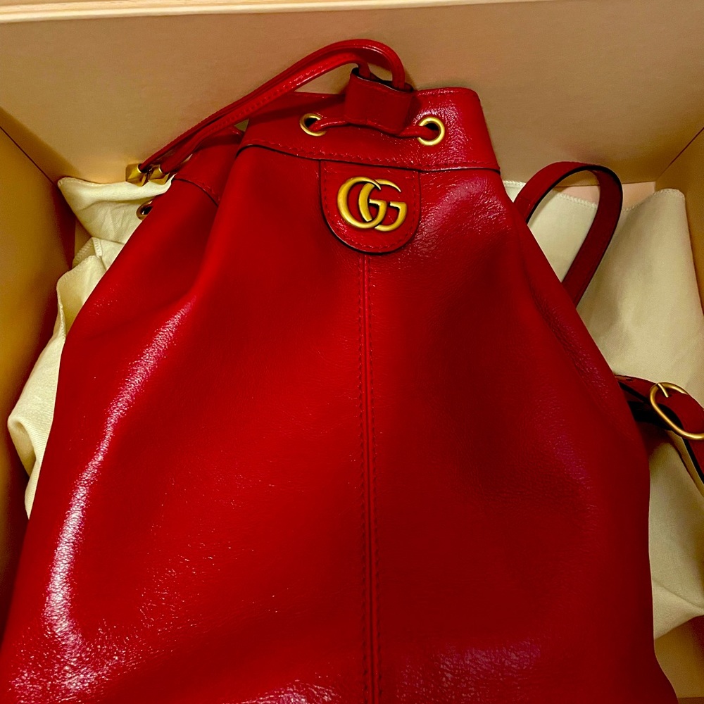 Gucci bagpack shoulder bag red